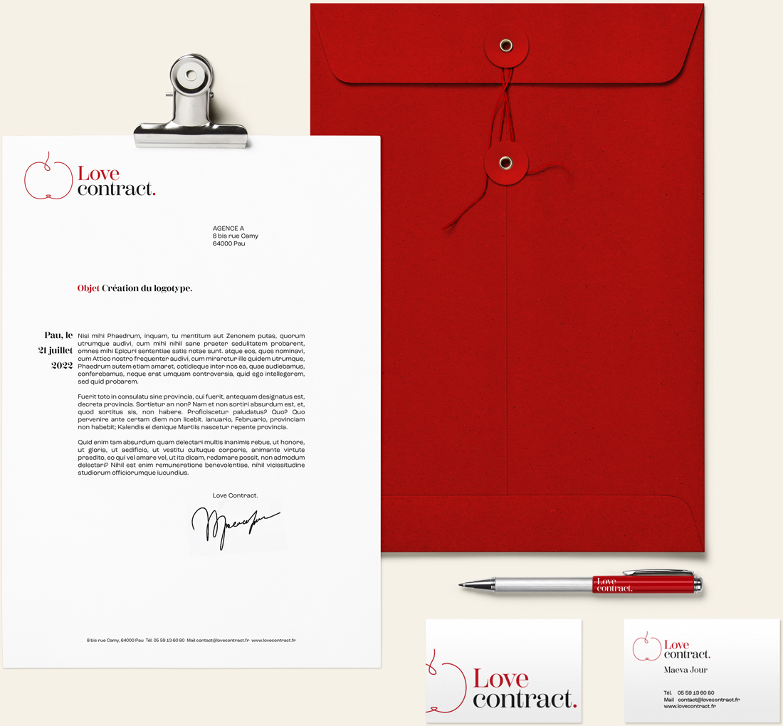 simulation branding Love contract